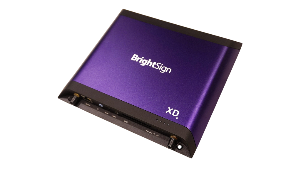 BrightSign Mediaplayer XD1036 3840x2160@60Hz, 2xLAN, 3 USB, RS232, 8 GPIO, PoE
